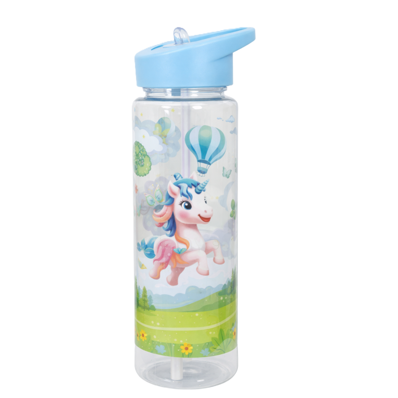 Botella Unicornios Con Pajita 800 Ml Surtida