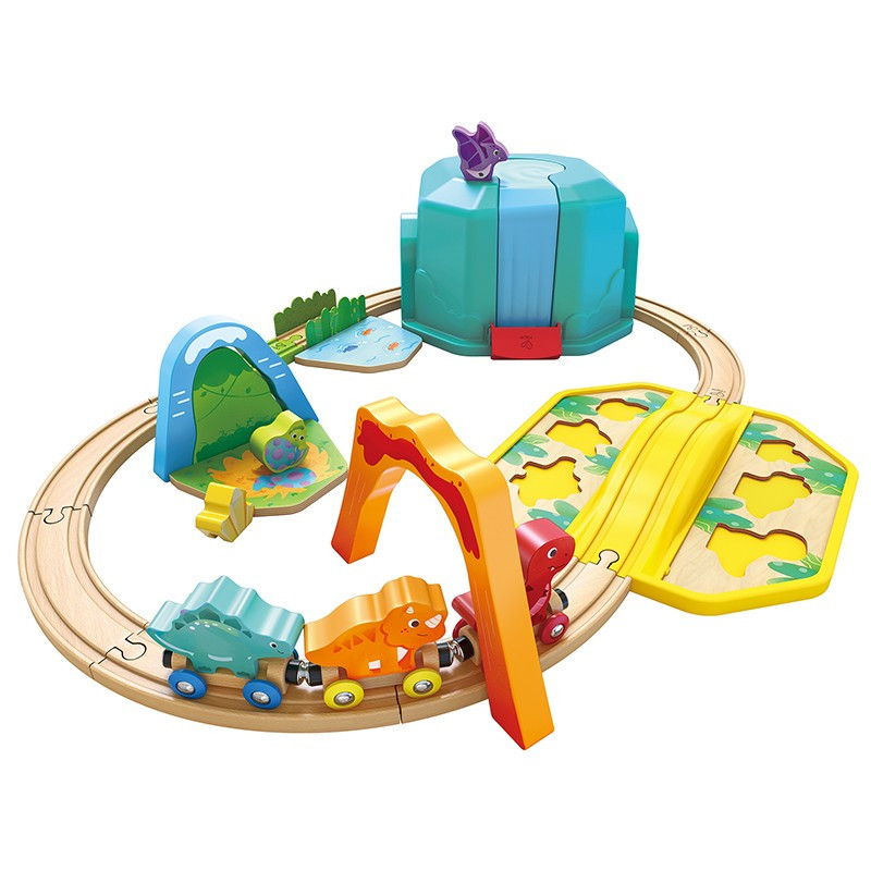 Set Tren De Dinosaurios Con Cubo