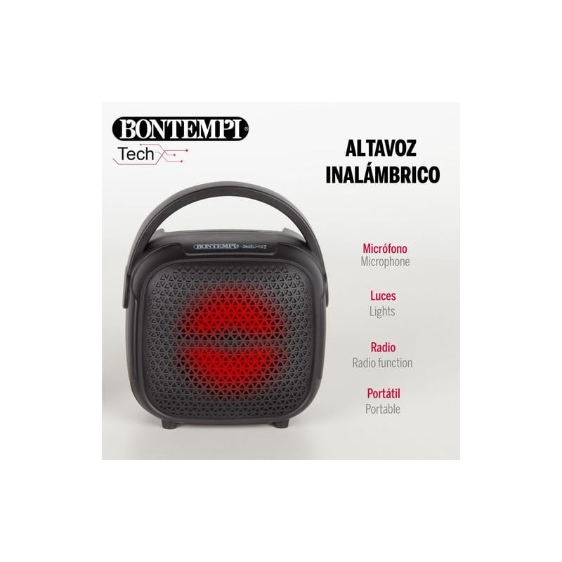 Bontempi- Mini Altavoz Wireless C/ Micrófono Y Luces
