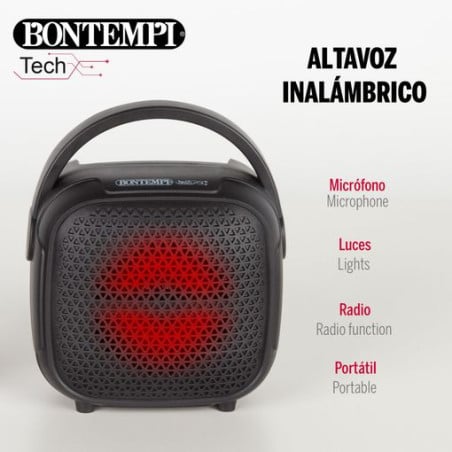 Bontempi- Mini Altavoz Wireless C/ Micrófono Y Luces