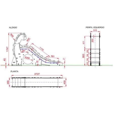 Tobogán NEUQUENSAURUS Mini 90 cm  