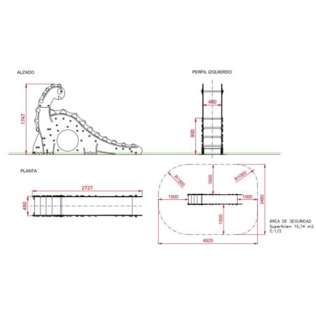 Tobogán NEUQUENSAURUS Mini 90 cm  
