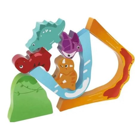 Hape Set Tren De Dinosaurios Con Cubo