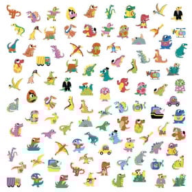 Janod 100 Pegatinas Dinosaurios 2