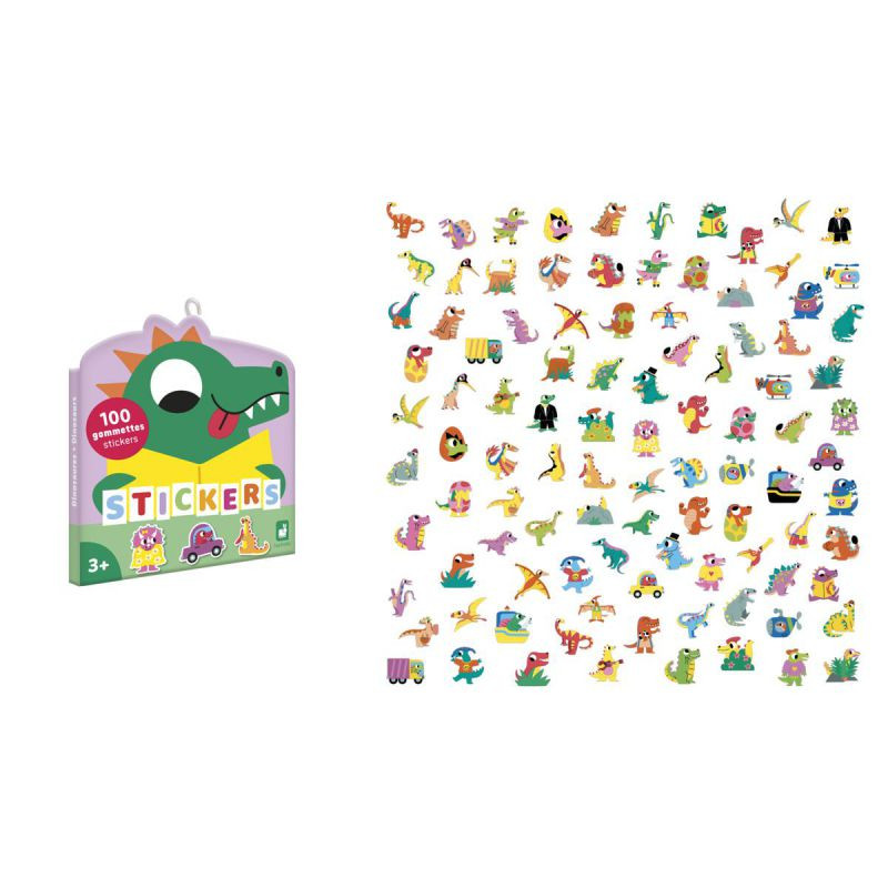 Janod 100 Pegatinas Dinosaurios