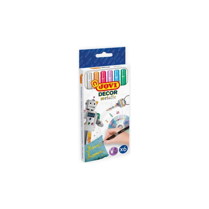 Jovi Estuche 6 Rotuladores Metálicos