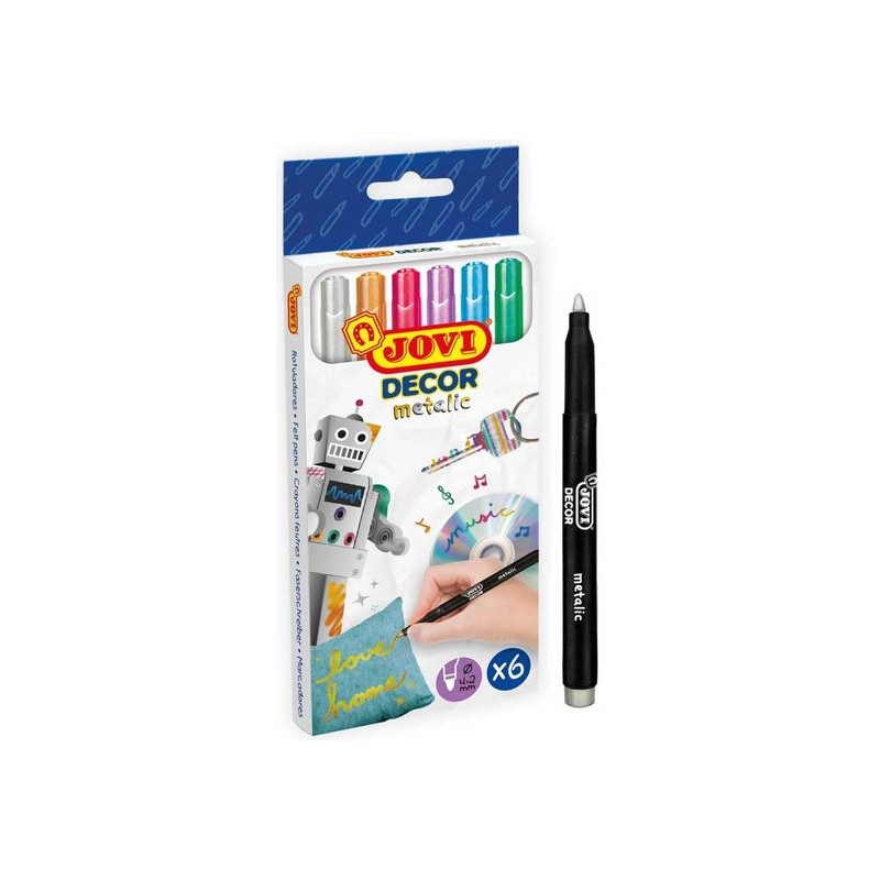 Jovi Estuche 6 Rotuladores Metálicos