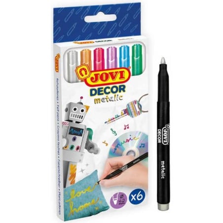 Jovi Estuche 6 Rotuladores Metálicos