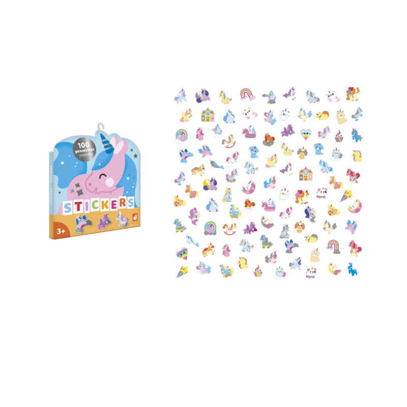 Janod 100 Pegatinas Unicornios