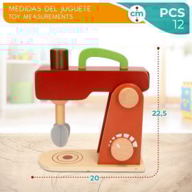 Woomax Mezcladora De Madera Con 7 Accesorios 2