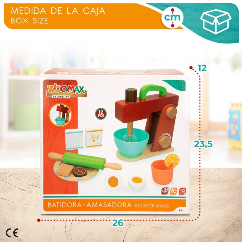 Woomax Mezcladora De Madera Con 7 Accesorios