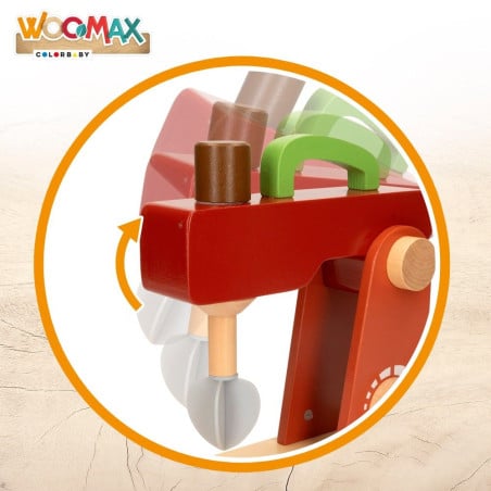 Woomax Mezcladora De Madera Con 7 Accesorios