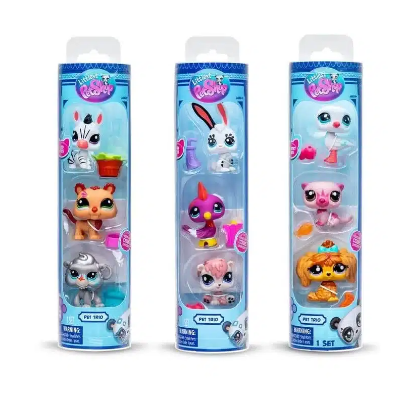Pack De 3 Mascotas  Little Pet Shop Serie 2 Surtido
