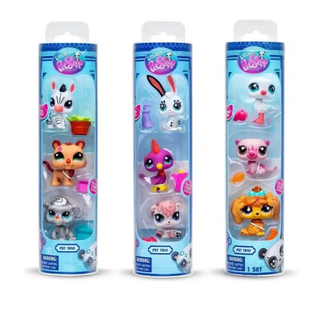 Pack De 3 Mascotas  Little Pet Shop Serie 2 Surtido