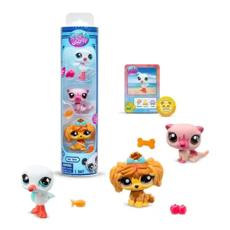 Pack De 3 Mascotas  Little Pet Shop Serie 2 Surtido