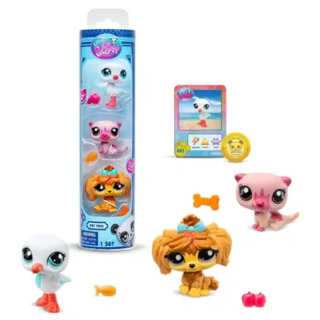 Pack De 3 Mascotas  Little Pet Shop Serie 2 Surtido