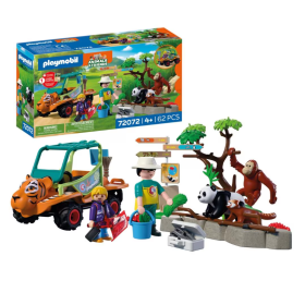 Playmobil Animals & Friends Cuidador De Zoo Con Vehículo 72072 De Playmobil
