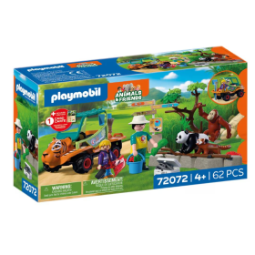 Playmobil Animals & Friends Cuidador De Zoo Con Vehículo 72072 De Playmobil 2