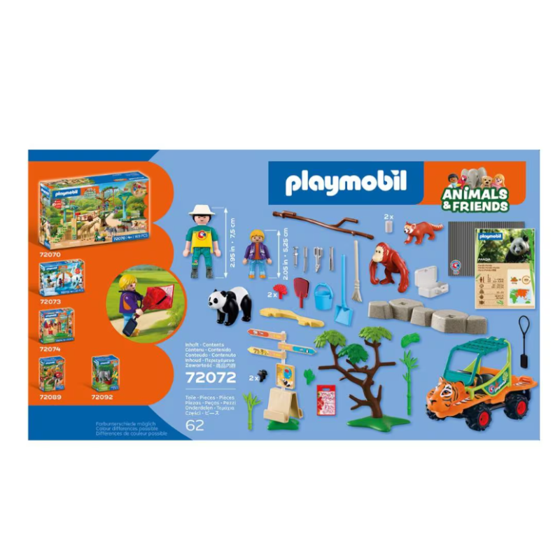 Playmobil Animals & Friends Cuidador De Zoo Con Vehículo 72072
