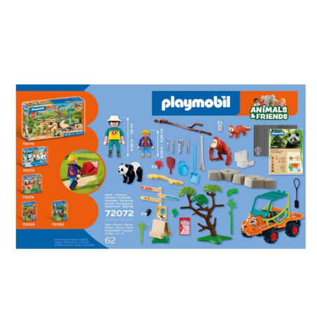 Playmobil Animals & Friends Cuidador De Zoo Con Vehículo 72072