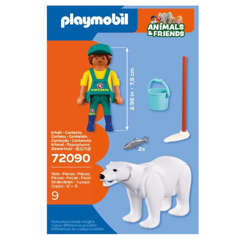Playmobil Animals & Friends Oso Polar Y Cuidador 72090