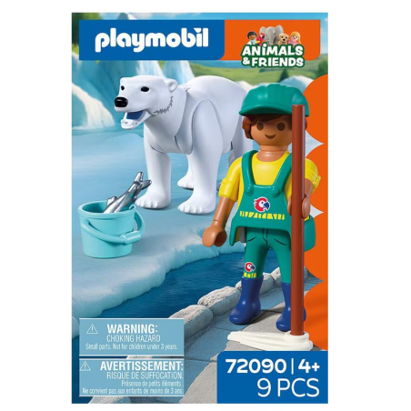 Playmobil Animals & Friends Oso Polar Y Cuidador 72090