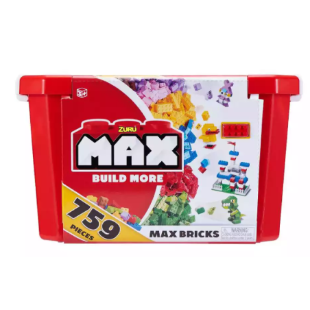 Max Build More Cofre de Construcción 759 Piezas ZURU