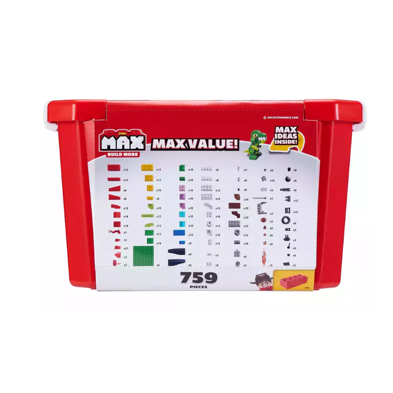 Max Build More Cofre de Construcción 759 Piezas ZURU