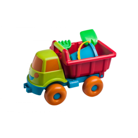 Conjunto Happy Volquete Con Arrastre + Cubo Pala Y Rastrillo 2