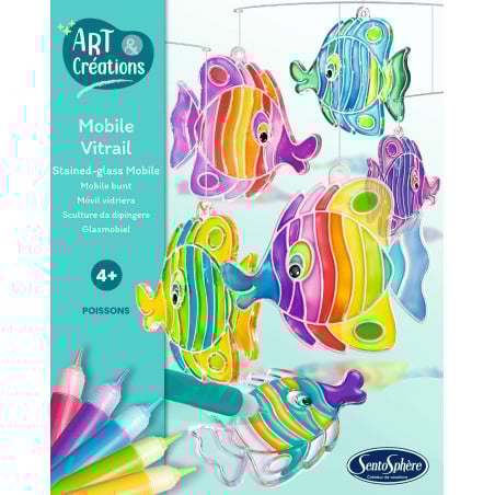 Kit Decora Mobil Vidrieras Peces