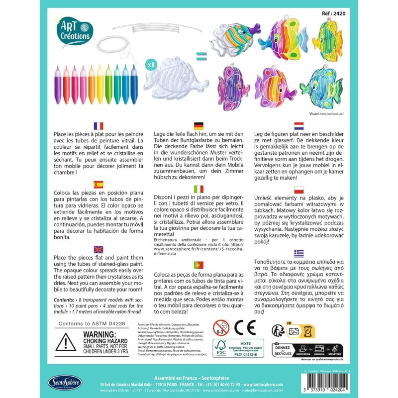 Kit Decora Mobil Vidrieras Peces