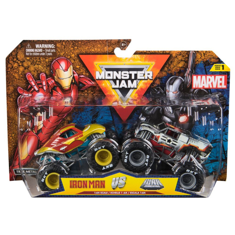 Monster Jam Marvel Pack 2 Camiones 1:64 Surtido