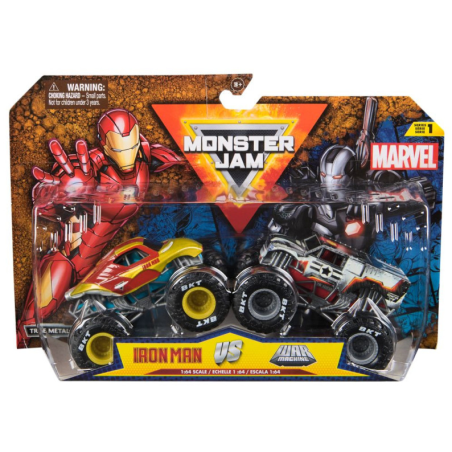 Monster Jam Marvel Pack 2 Camiones 1:64 Surtido