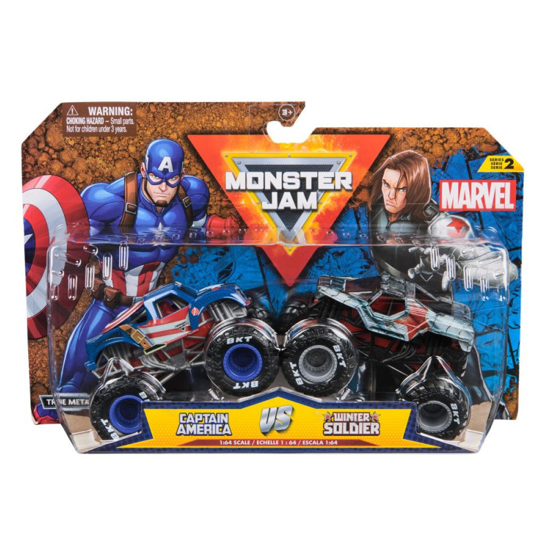 Monster Jam Marvel Pack 2 Camiones 1:64 Surtido