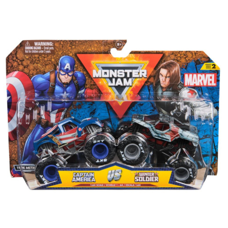 Monster Jam Marvel Pack 2 Camiones 1:64 Surtido