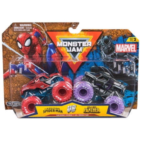 Monster Jam Marvel Pack 2 Camiones 1:64 Surtido