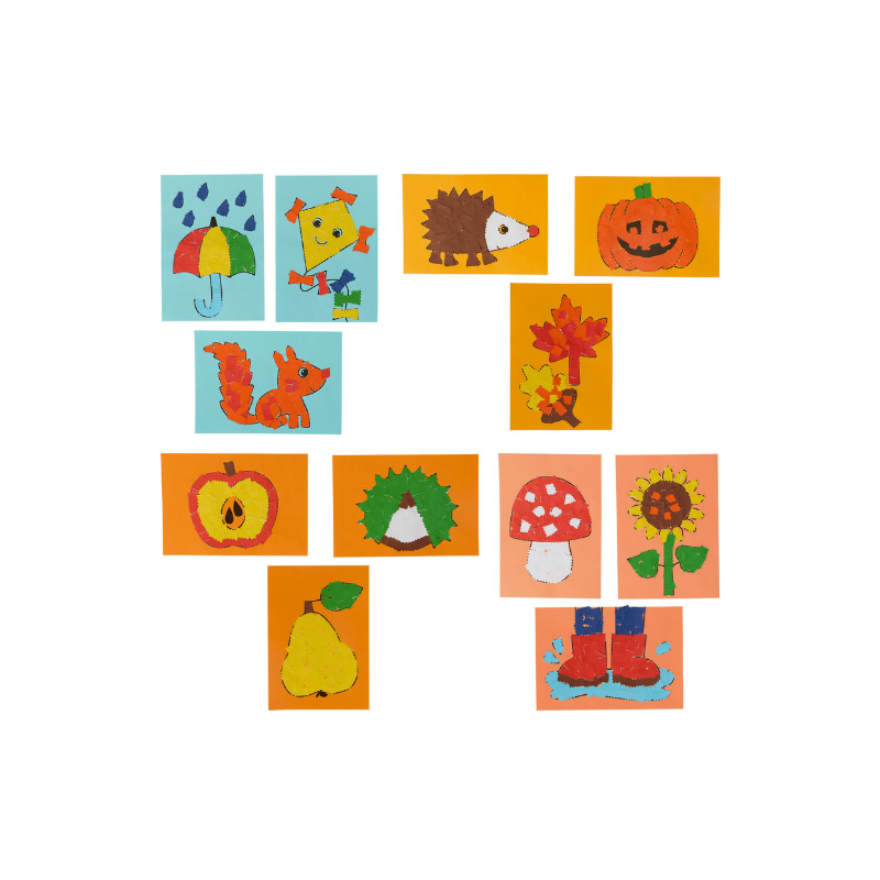 Haba Set Creativo Aprende A Pegar Imágenes Otoñales