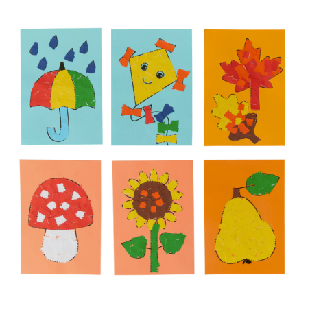 Haba Set Creativo Aprende A Pegar Imágenes Otoñales