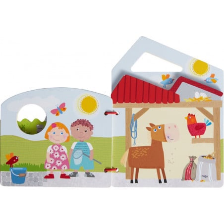 Haba Libro De Madera Para Bebés: Tractor