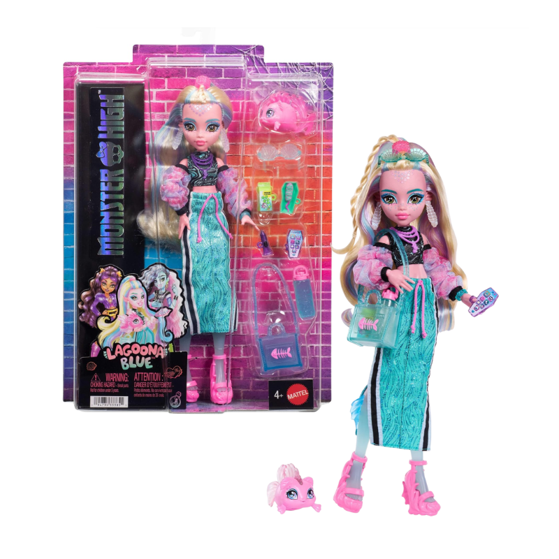 Monster High Lagoona Blue Y 7 Accesorios De Mattel