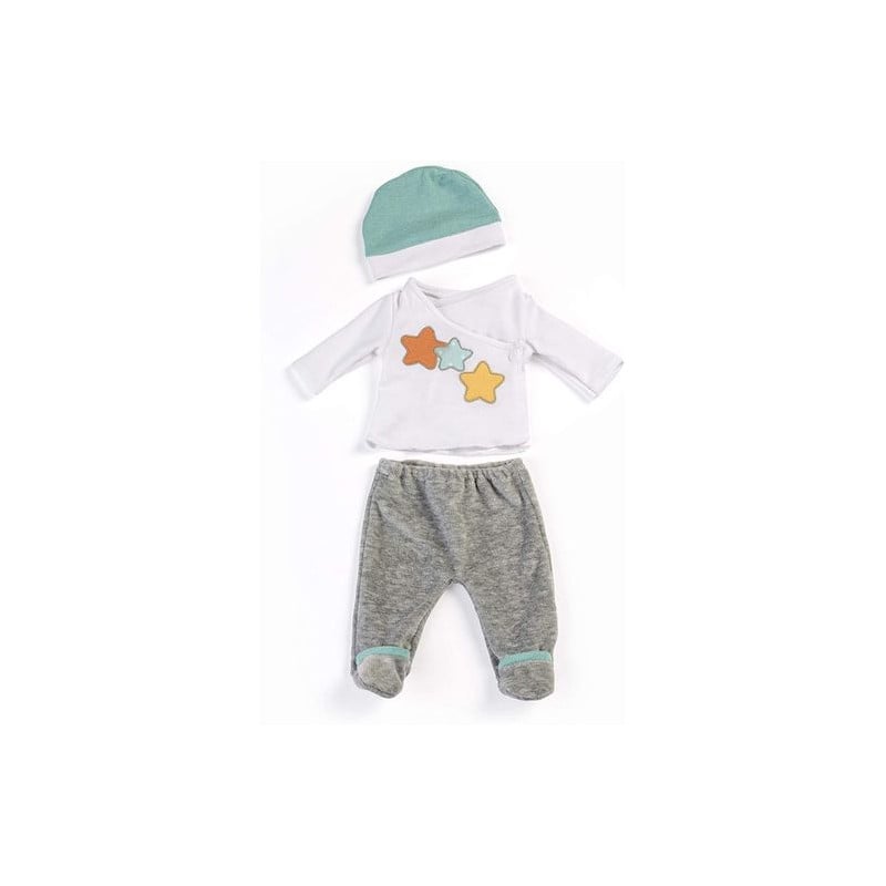 Miniland Pijama Invierno 2 Piezas Gris 40Cm