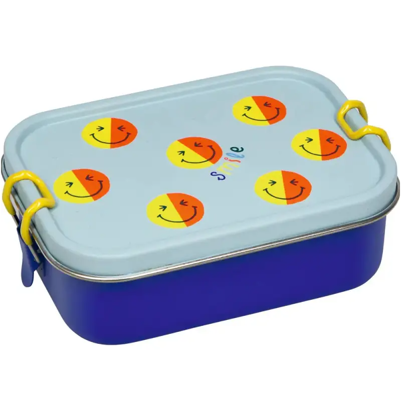 Fiambrera Smile Azul Acero Inox