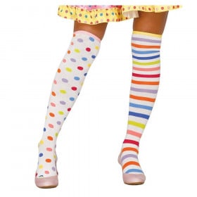 MEDIAS CLOWN TOPOS Y RAYAS