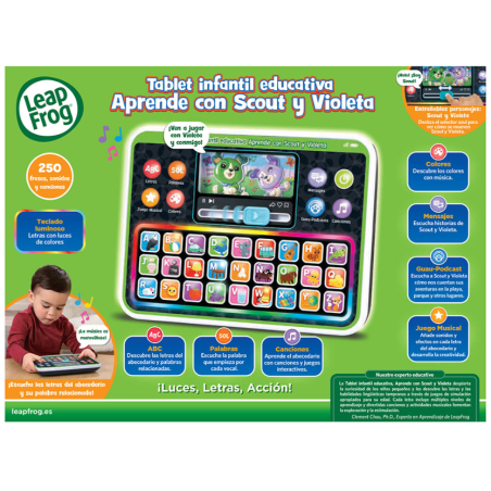 Tablet Infantil Aprende Con Scout Y Violeta