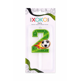 Vela De Cumpleaños Número 2 Fútbol De Partilandia 2