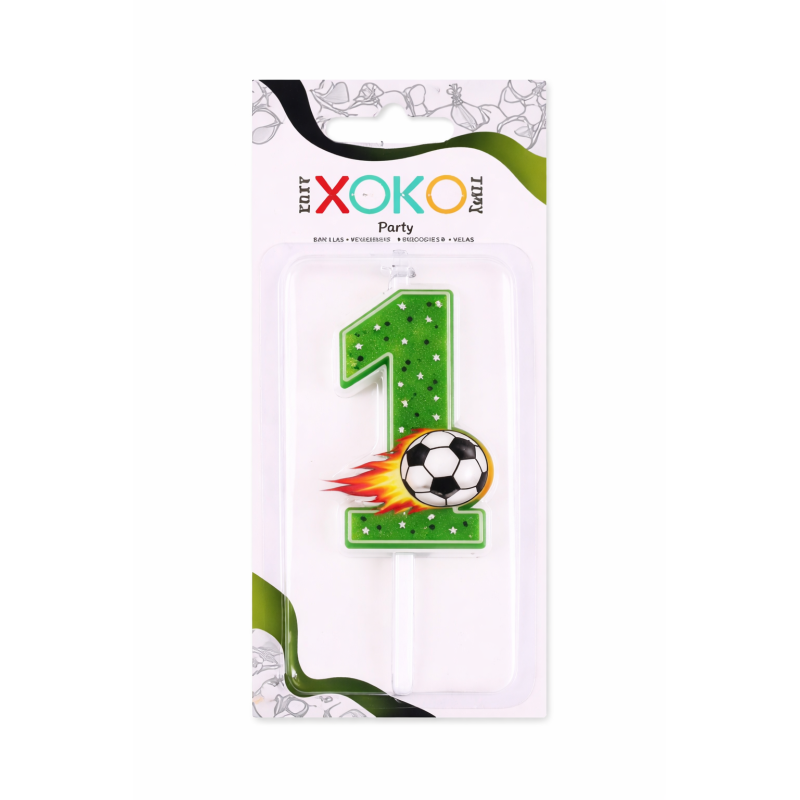 Vela De Cumpleaños Número 1 Fútbol