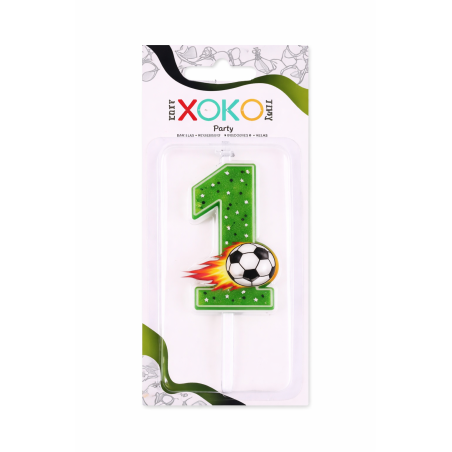Vela De Cumpleaños Número 1 Fútbol