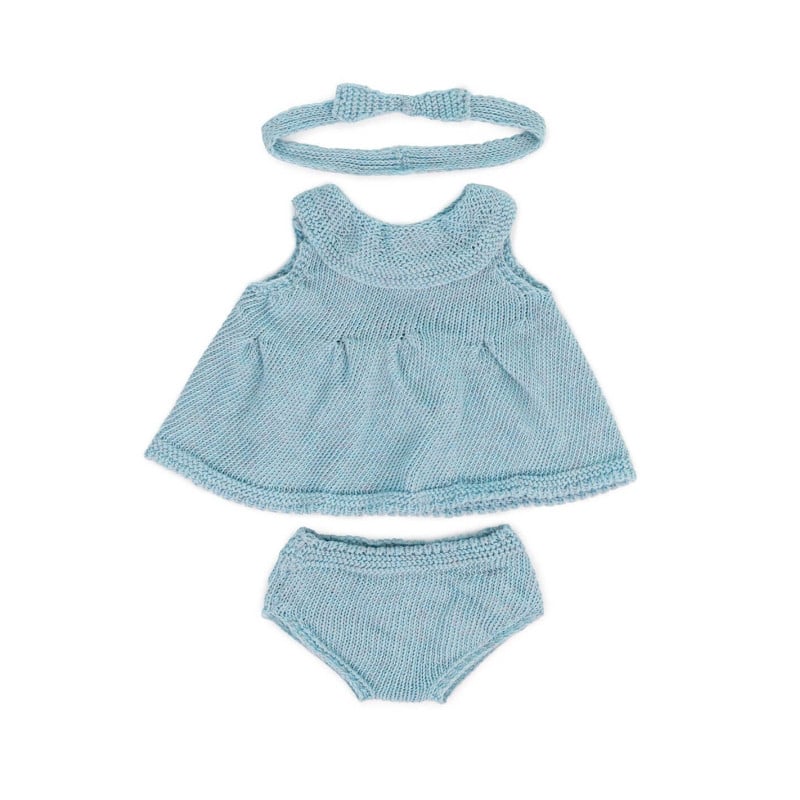 Miniland Conjunto Vestido y Diadema 38CM