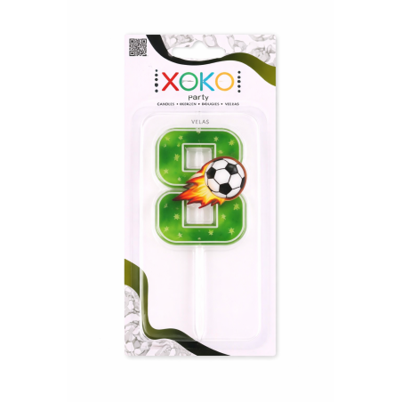 Vela De Cumpleaños Número 8 Fútbol