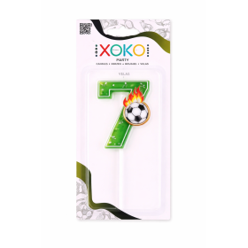 Vela De Cumpleaños Número 7 Fútbol De Partilandia 2